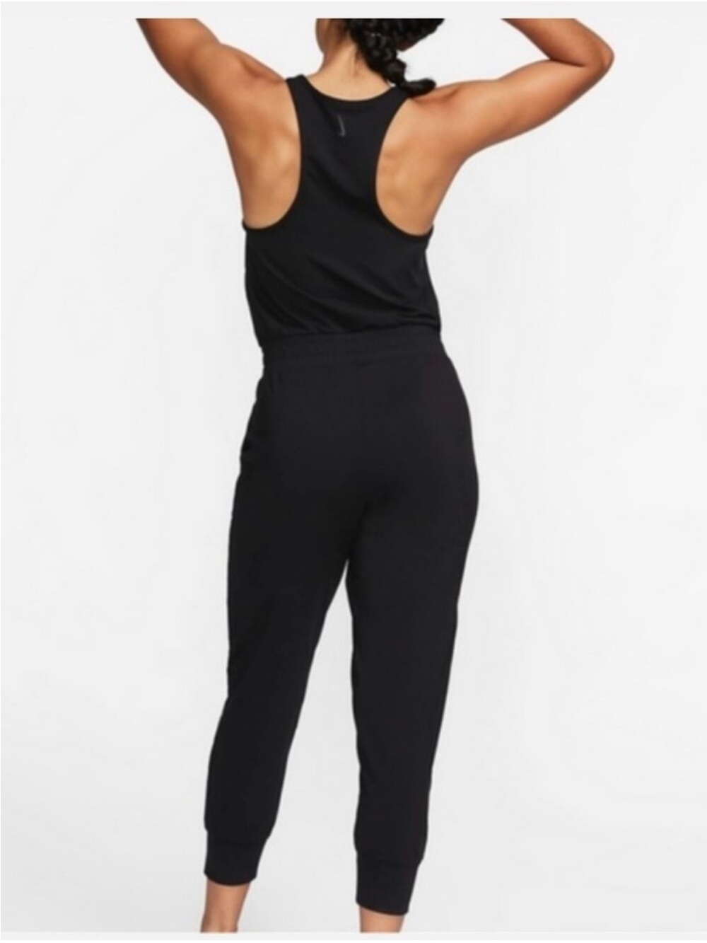 Nike Dri-Fit Racerback Black Jumpsuit Jogger M - Picture 2 of 6